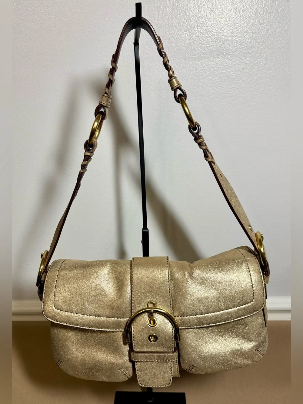 ✨ Rare Vintage Coach Soho Limited Edition Metallic Goat Suede Bag #3663 ✨ - Picture 1 of 8